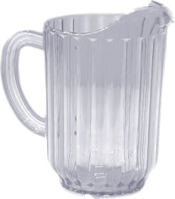 Pitcher, Beer, Plastic, Clear, 60 oz
