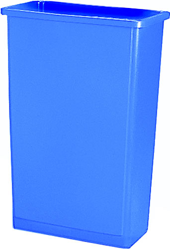 Waste Container, Slim Jim Blue 23 gal.