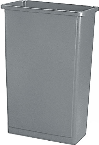 Waste Container, Slim Jim Gray 23 gal.