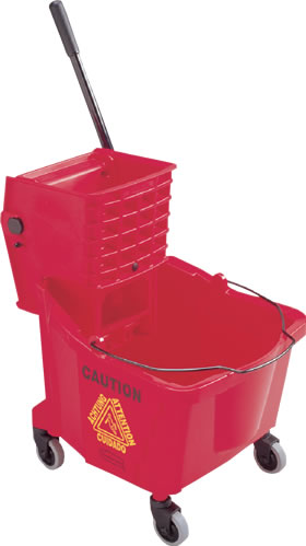 35 Qt. Red WaveBrake Mop Bucket System