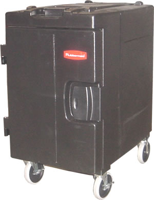 Newell Rubbermaid Inc. - Pan Carrier, End Loader, Insulated, Black w/Casters