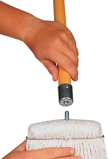 Mop Handle, Screw Type, Wood Shaft, 60