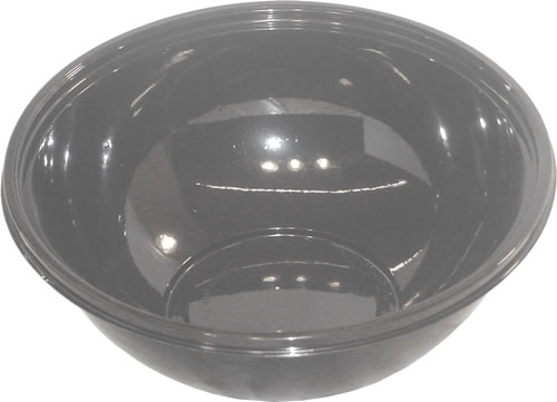 Bowl, Disposable Plastic, Black, 160 oz