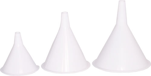 Funnel, White, Set of 3