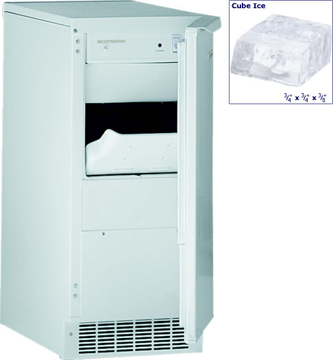 Scotsman - Ice Machine, Cube, Undercounter, 40 lb. Maker w/25 lb. Bin, 115v