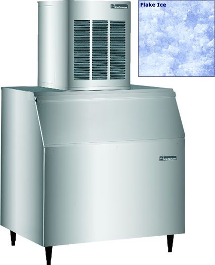 Scotsman - Ice Machine, Flake, Modular, 870 lb. Maker w/740 lb. Bin, 208-230v
