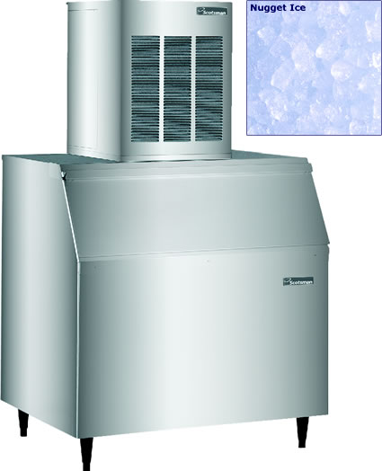 Scotsman - Ice Machine, Nugget, Modular, 780 lb. Maker w/740 lb. Bin, 208-230v