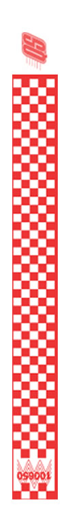 Secur-Ticket - Wristband, Red/White Check