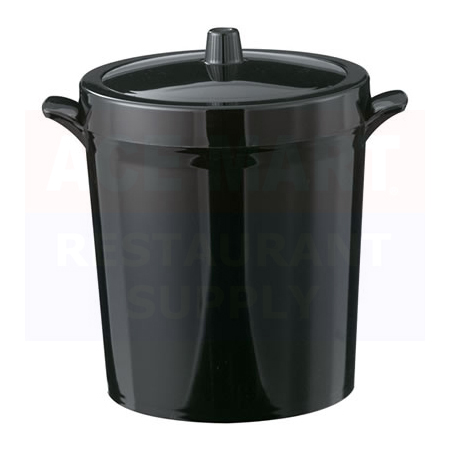 3 L. Black Plastic Ice Bucket