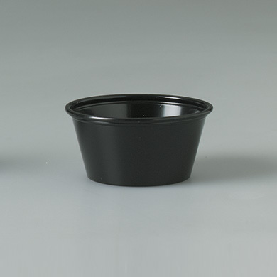 2 oz. Black Plastic Souffle Cup
