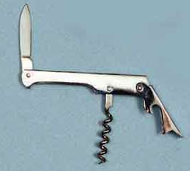 Spill-Stop Manufacturing - Corkscrew, w/Opener, Chrome