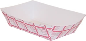 Superior Quality Products - Tray, Food #200 Red Plaid