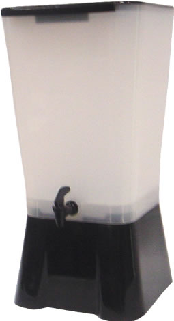 Beverage Dispenser, Iced Tea, Black, 5 gal