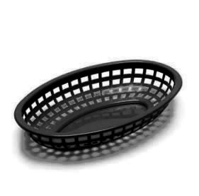 Tablecraft Products Co. - Black Small Oval Basket