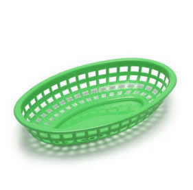Tablecraft Products Co. - Green Small Oval Basket