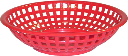 Red Round Basket