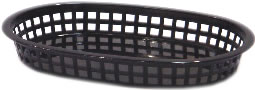 Black Large Oval Basket