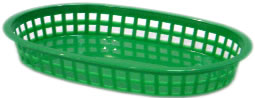 Tablecraft Products Co. - Green Large Oval Basket