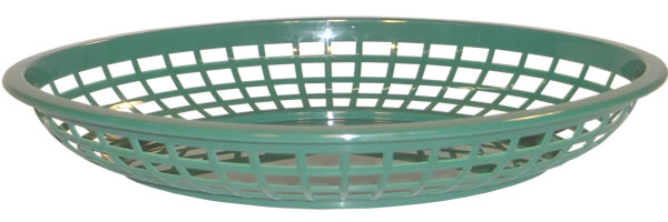 Forest Green Jumbo Oval Basket