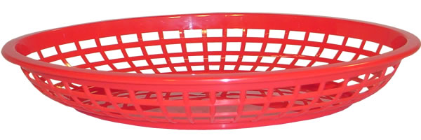 Red Jumbo Oval Basket