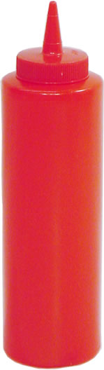 Squeeze Bottle, Red 12 oz