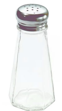 Tablecraft Products Co. - Shaker, Salt & Pepper Glass Mushroom 3 oz