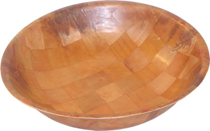 Bowl, Salad, Woven Wood, 10