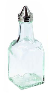 Cruet, Oil/Vinegar, Square, 6 oz