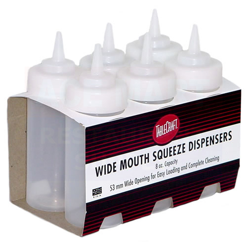 8 oz. Wide Mouth Squeeze Dispensers