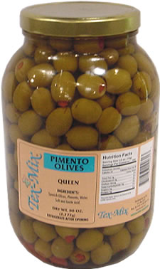 Del Pueblo Foods USA - Cocktail Olive, Queen, Pimento Stuffed, 1 gal