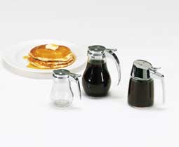 Server, Syrup Glass Jar w/Chrome Top 14 oz