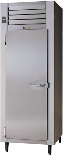 Refrigerator, Reach-In, 1 Door, Hinged Left, Stainless Exterior, 24 cu. ft.