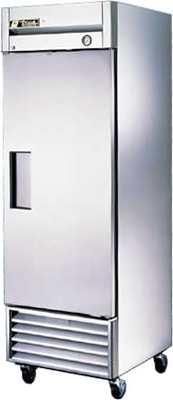 Refrigerator, Reach-In, 1 Door, Hinged Right, Stainless Exterior, 23 cu. ft