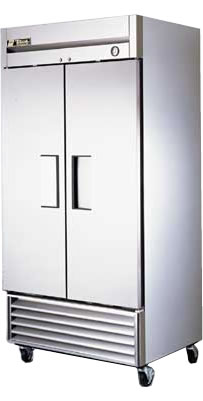Refrigerator, Reach-In, 2 Door, Stainless Exterior, 35 cu. ft.