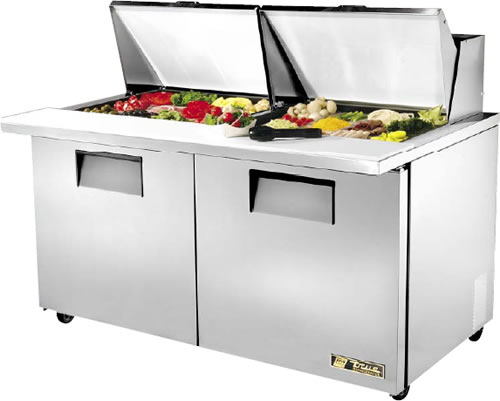 True Manufacturing Inc. - Split Top Mega Top Solid Door Sandwich/Salad Unit