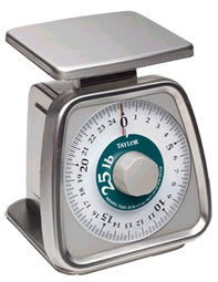 Taylor Precision Products - Scale, w/Rotating Dial 25 lb x 20 oz