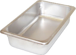 Steamtable Pan, Fourth Size Stainless 2-1/2