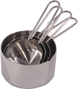 Measuring Cup Set, 4 Piece, Stainless
