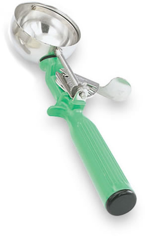 Vollrath Co. - Disher, #12 Size, Green, 2-2/3 oz