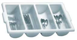 Vollrath Co. - Cutlery Box, 4 Compartment, Gray