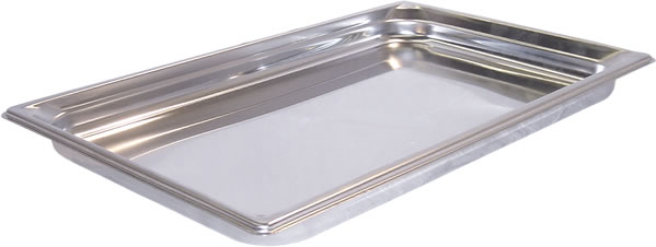 Steamtable Pan, Full Size, Stainless, 1-1/2