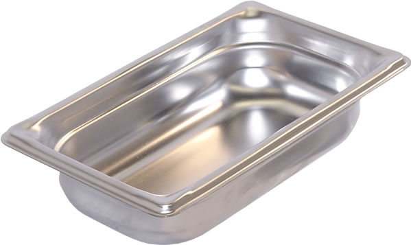 Steamtable Pan, Fourth Size, Stainless, 2-1/2