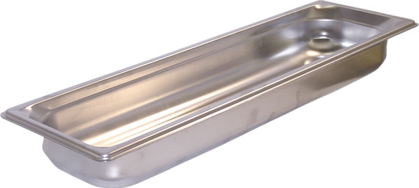 Steamtable Pan, Half Size Long, Stainless, 2-1/2