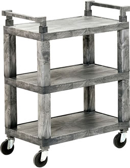 Cart, 3 Shelf, Gray