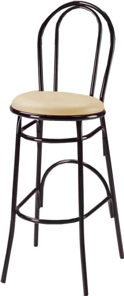 Waymar Industries - Parlor Plain Back Bar Stool with Sand Seat Pad