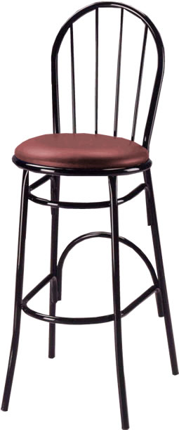 Parlor Fan Back Bar Stool with Wine Seat Pad
