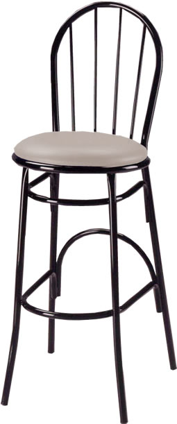 Waymar Industries - Palor Fan Back Bar Stool with Stone Seat Pad