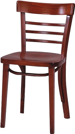 Chair, Ladderback, Deep Red Finish