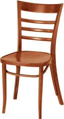 Chair, Ladderback, Medium Brown Finish
