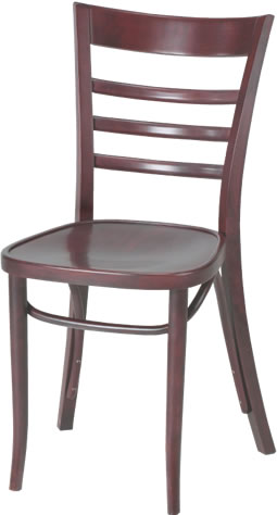 Chair, Ladderback, Deep Red Finish